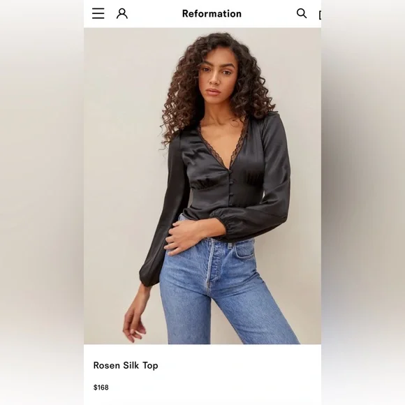ReformationRosen Silk Top